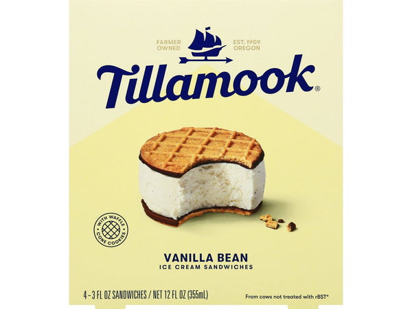 Tillamook Vanilla Bean Sandwich 4pk