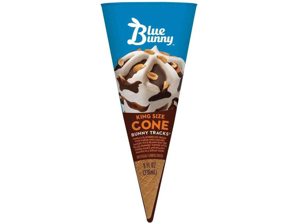 Blue Bunny King Cone Bunny Tracks