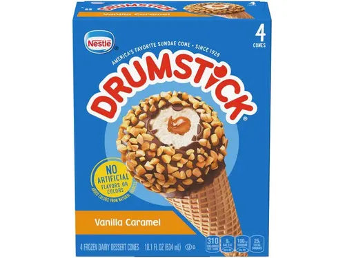 Vanilla Caramel Drumstick 4pk
