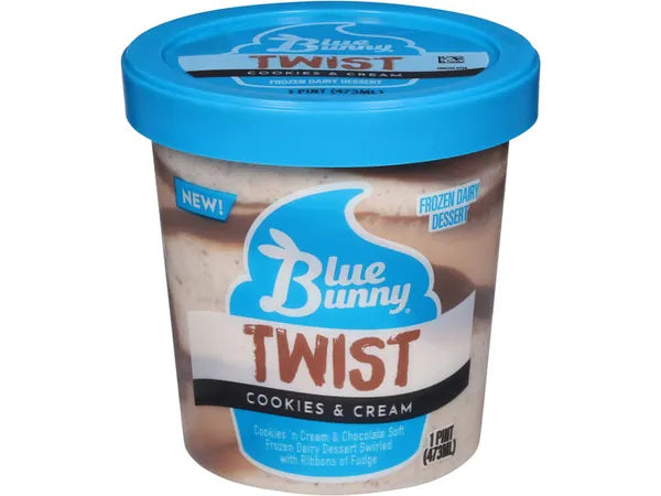 Blue Bunny Twist Cookies & Cream Pint