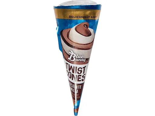Blue Bunny Cone Choc & Van Twist