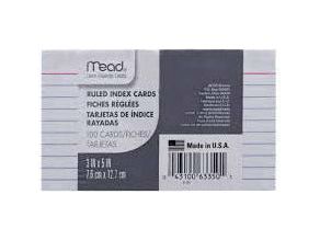 Mead 3x5 Index Cards