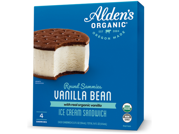 Alden’s Vanilla Ice Cream Sandwich 4pk